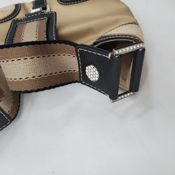 MICHAEL Michael Kors Women's Sport Luxe Small Hobo Satin Bag Sand New With Tags - Picture 9 of 12